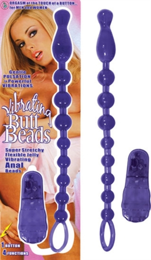 Vibrating Butt Beads-Purple