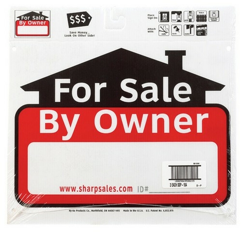 Hy-Ko SSP-104 12 x 13 in. For Sale By Owner Sign- - pack of 3