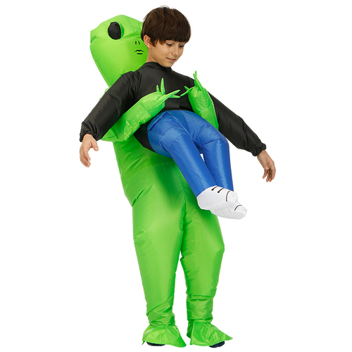 Inflatable Costume Green Alien Kids Party Dress