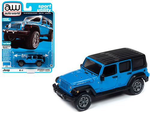 2018 Jeep Wrangler Unlimited Rubicon Chief Blue with Flat Black Top