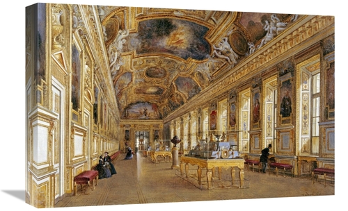 Global Gallery GCS-266260-22-142 22 in. The Interior of the Louvre Art