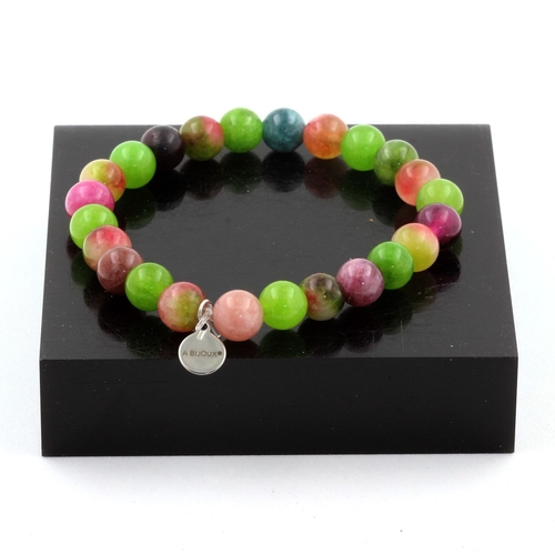 Multicolor Tourmaline + Watermelon Tourmaline + Peridot Bracelet