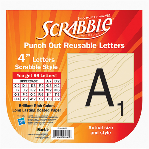 Eureka EU-845153BN Scrabble Letters Deco Letter - Pack of 6