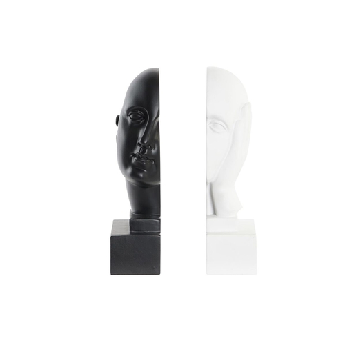 Bookend DKD Home Decor Face Resin Modern 10 x 11 x 20 cm