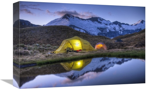 Global Gallery GCS-397821-1218-142 12 x 18 in. Campers Read in Tents L