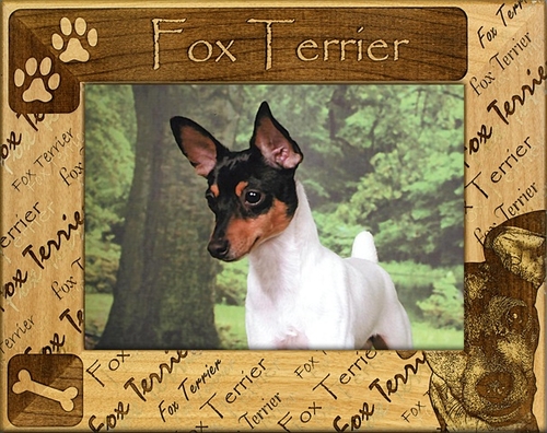 Giftworks Plus DBA0078 Fox Terrier- Alder Wood Frame- 4 x 6 In