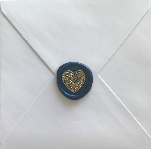 Wax seal - Heart / Love - Handmade - Royal Blue