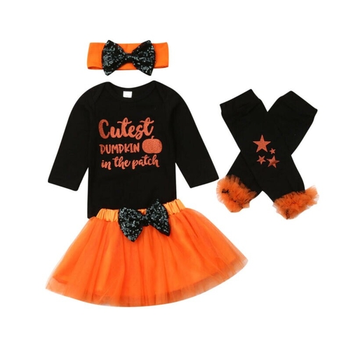 Pudcoco Autumn Halloween Dress Newborn Baby Girl