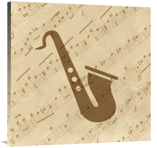 Global Gallery GCS-453948-3636-142 36 x 36 in. Music - Saxophone Art P