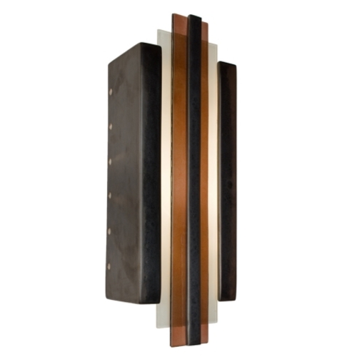 A19 RE113-GM-RW reFusion Empire Wall Sconce Gunmetal and Rosewood