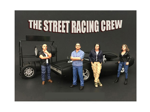 The Street Racing Crew 4 Piece Figure Set For 1:18 Scale Models by
