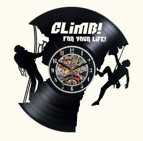 MOUNTAIN CLIMBING VINYL WALL CLOCK UNIQUE GIFTS