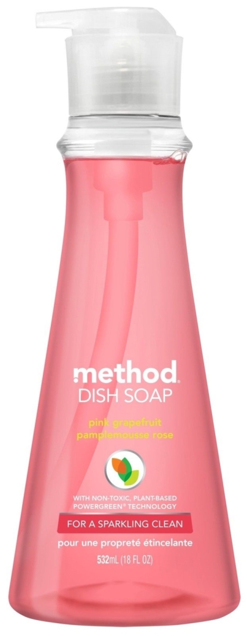 Method Products MTH00729 18 fl oz Dish Soap Pump, Pink Grapefruit