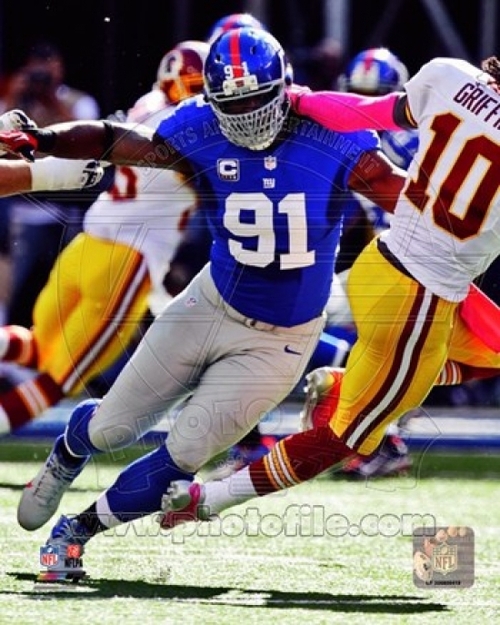 Photofile PFSAAPH24601 Justin Tuck 2012 Action Sports Photo - 8 x 10