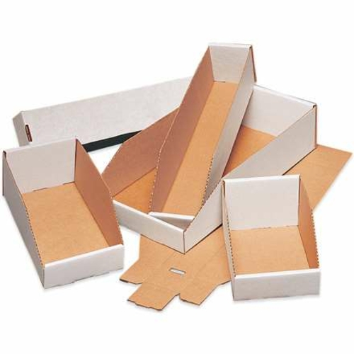 Box Partners BINMT224 2 x 24 x 4.5 in. White Bin Boxes Case, Pack 