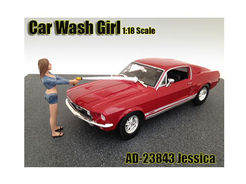 Car Wash Girl Jessica Figurine for 1/18 Scale Models by American