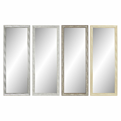 Wall mirror DKD Home Decor 36 x 2 x 95,5 cm Crystal Natural Grey Brown