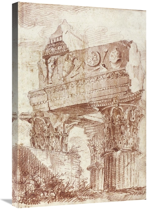 Global Gallery GCS-453973-2030-142 20 x 30 in. Sketch of Roman Archite