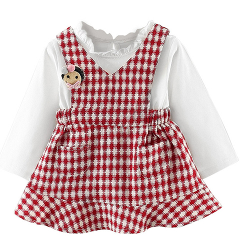 Infant Toddler Sweet dress Baby Girls Plaid