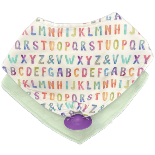ABC I Love You - Doodalou Bamboo Bandana Baby Bib Combo