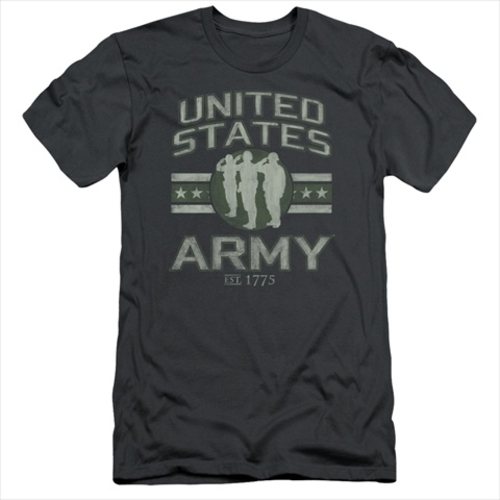 Army-United States Army - Short Sleeve Adult 30-1 Tee, Charcoal - 