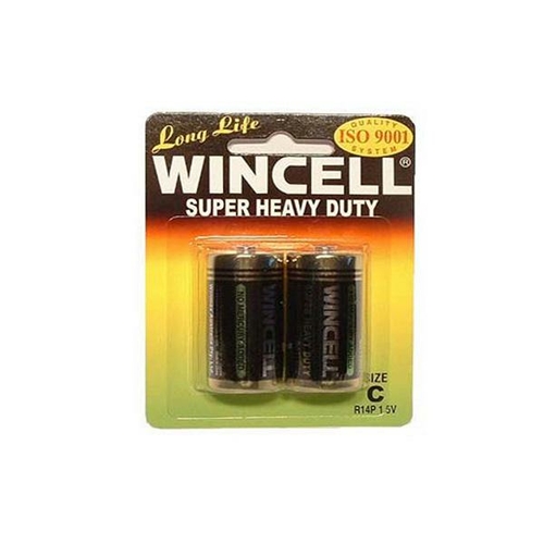 Wincell Super Heavy Duty C Size Carded 2Pk Battery