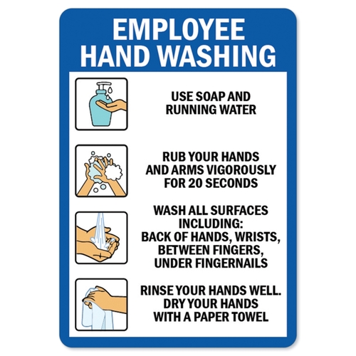 SignMission OS-NS-RD-1014-25572 OSHA Notice Sign - Employee Hand Washi