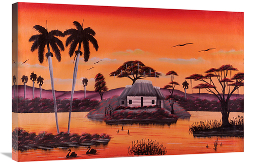 Global Gallery GCS-477327-2436-142 24 x 36 in. The Duck Pond Art Print