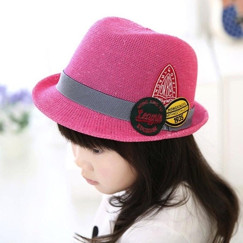 Fashion Baby Girls Boys Straw Wide Brim Sun Hat