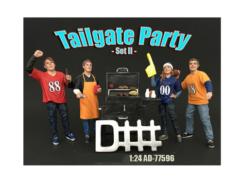 \Tailgate Party\ Set II 4 piece Figurine Set for 1/24 Scale Models by