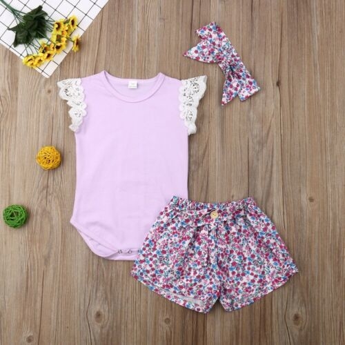 Newborn Baby Girl Costume Ruffle Sleeve Romper