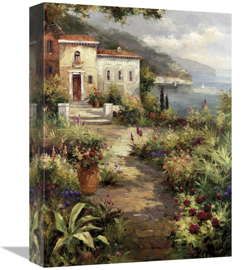 Global Gallery GCS-132413-1216-142 12 x 16 in. Villas Garden Path Art 