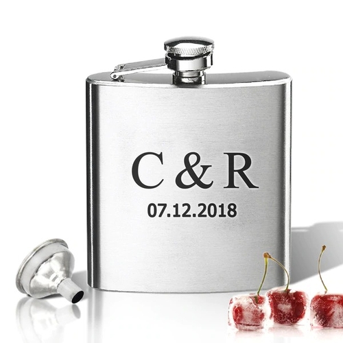 Stainless Steel Hip Flask (8 oz) Personalized to your desire.