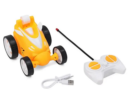 Remote Control Stunt Car with Rechargeable Battery and Charging Cable