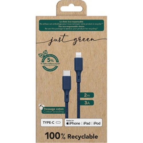 USB-C to Lightning Cable BigBen Connected JGCBLCOTMFIC2MBL Blue