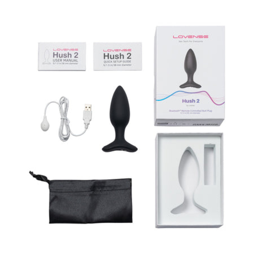 Lovense Hush 2 Bluetooth Remote-Controlled Vibrating Butt Plug S 1.5