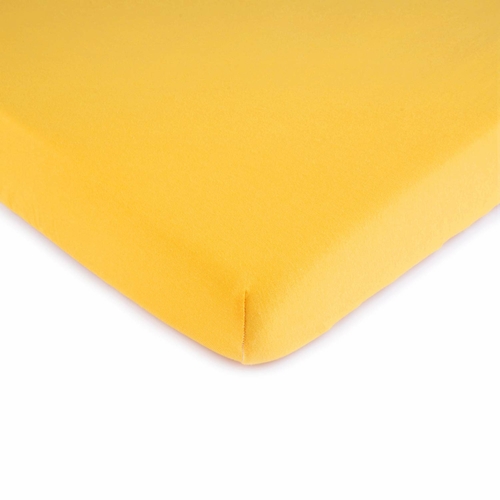 SheetWorld Fitted Bassinet Sheet - 100% Cotton Jersey - Solid Lemon,