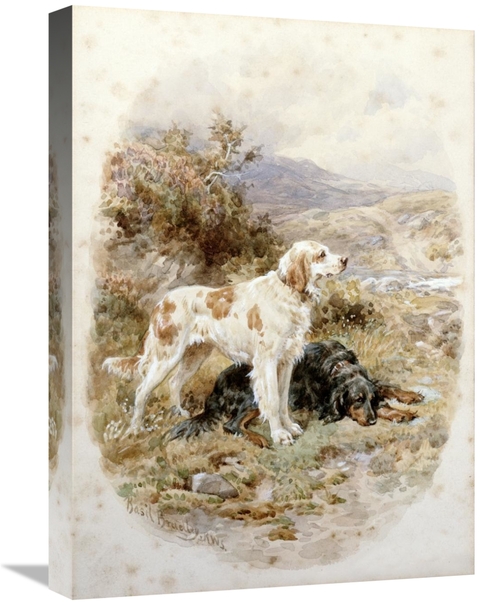 Global Gallery GCS-267771-22-142 22 in. An English & a Gordon Setter A