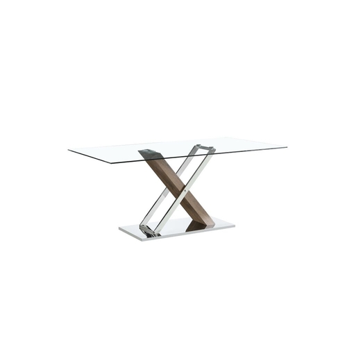 Dining Table DKD Home Decor 180 x 100 x 78 cm Silver Brown Steel Dark