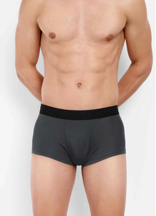 Men Spandex solid trunks (Size-30inches) (Color-GREY)