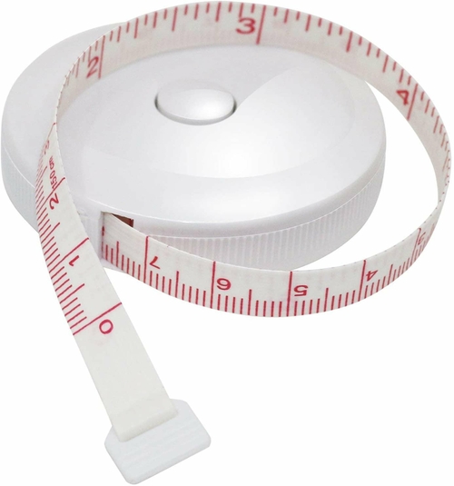 Dukal Fiberglass Tape Measure with White Plastic Case 1/4" x 72".