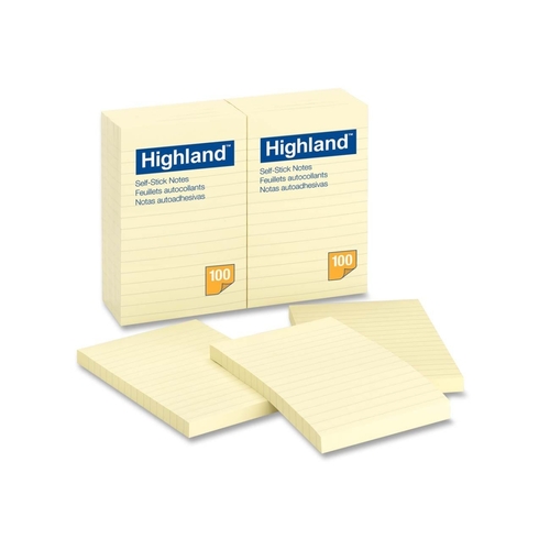 3M Office Products MMM6609YW Highland Notes, Yellow, 12 Pads p