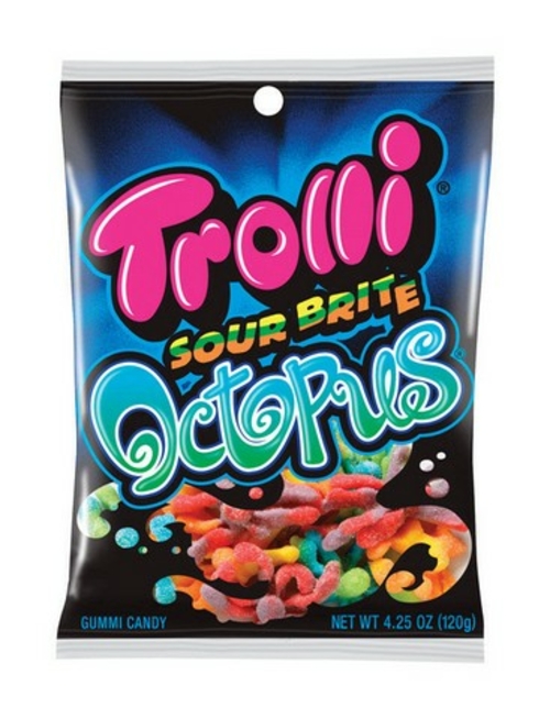 Trolli 12310 4.3 oz Crawlers Trolli Sour Brite Octopus - pack of 12