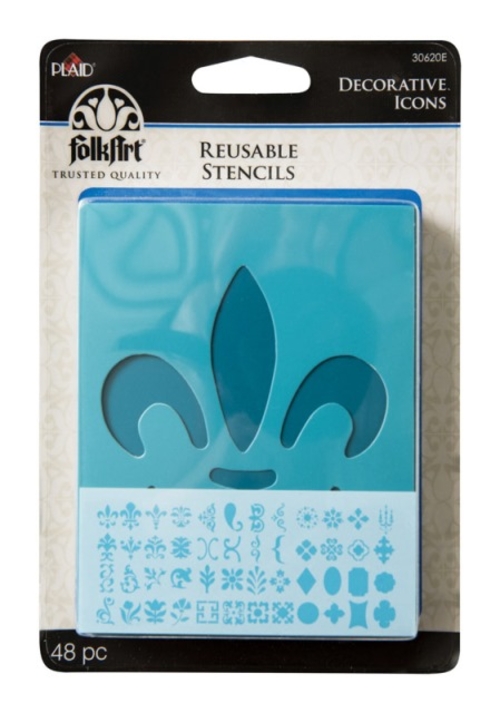 Plaid 30620 Card Stock Icons Stencil  3 in. - pack of 3