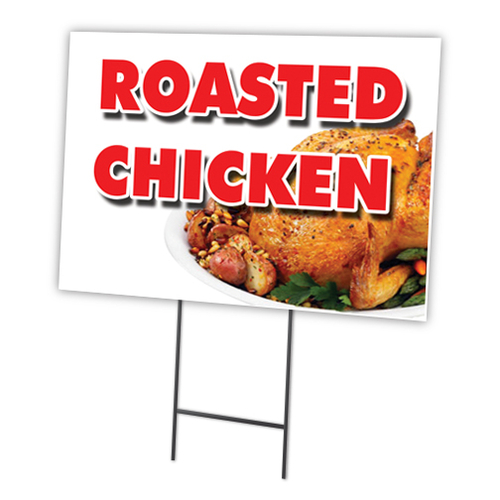 SignMission C-1824-DS-Roasted Chicken 18 x 24 in. Roasted Chicken Yard