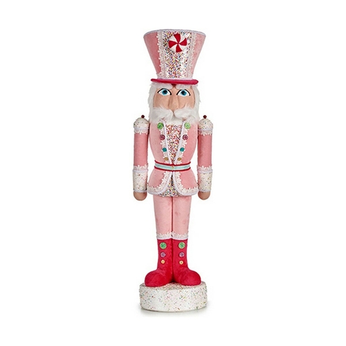 Decorative Figure Nutcracker 26 x 102 x 28 cm Pink Synthetic