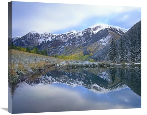 Global Gallery GCS-396729-30-142 30 in. Pond & Mountains, Maroon B