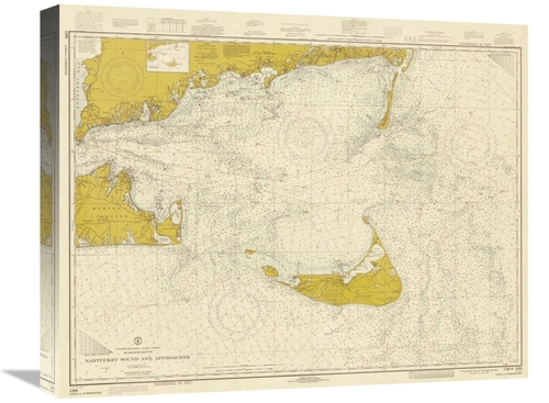 Global Gallery GCS-450537-22-142 22 in. Nautical Chart - Nantucket Sou