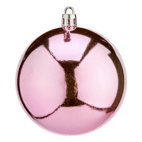 Christmas Baubles 16 Units Ø 8 cm Pink Plastic