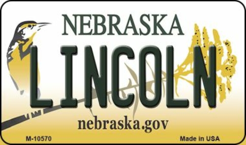 Smart Blonde M-10570 Lincoln Nebraska State License Plate Magnet - 6 x